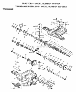 Page J Diagram and Parts List for YP1946A 1997 Husqvarna Lawn Tractor