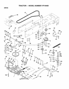 Page C Diagram and Parts List for YP1946B 1998 Husqvarna Lawn Tractor