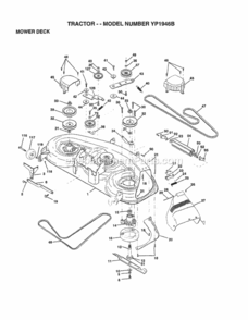 Page G Diagram and Parts List for YP1946B 1998 Husqvarna Lawn Tractor