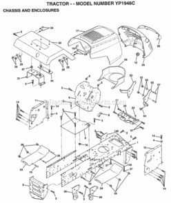 Page A Diagram and Parts List for YP1946C 1999 Husqvarna Lawn Tractor