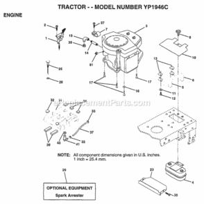 Part Location Diagram of 165287 Husqvarna Gasket Muffler
