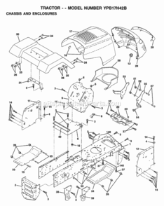 Page A Diagram and Parts List for YPB17H42B 1999 Husqvarna Lawn Tractor