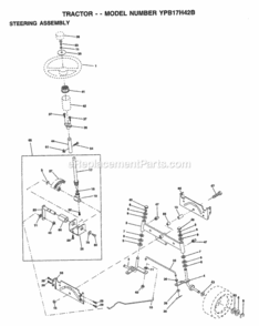 Page Q Diagram and Parts List for YPB17H42B 1999 Husqvarna Lawn Tractor