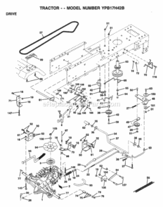 Page F Diagram and Parts List for YPB17H42B 1999 Husqvarna Lawn Tractor