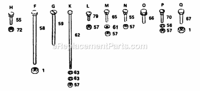 Page E Diagram and Parts List for YPGTK180CR 1999 And Before Husqvarna Lawn Tractor