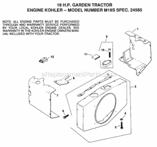 Page E Diagram and Parts List for YPGTV160AR 1999 And Before Husqvarna Lawn Tractor