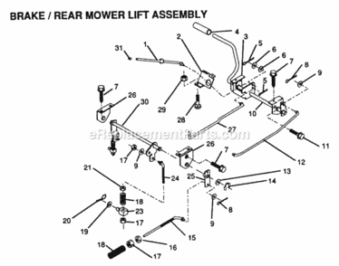 Page A Diagram and Parts List for YPLR110BR 1999 And Before Husqvarna Lawn Tractor