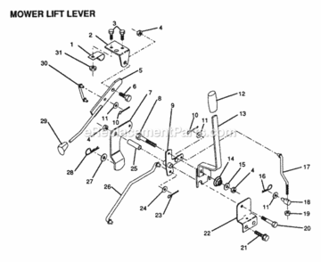 Page K Diagram and Parts List for YPLR110BR 1999 And Before Husqvarna Lawn Tractor