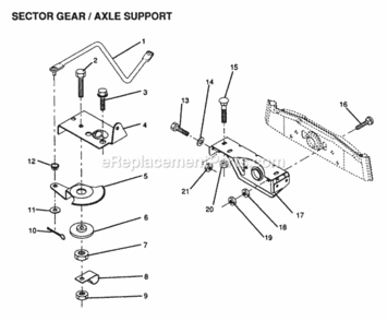 Page M Diagram and Parts List for YPLR110BR 1999 And Before Husqvarna Lawn Tractor