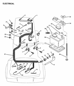 Page C Diagram and Parts List for YPLR110BR 1999 And Before Husqvarna Lawn Tractor