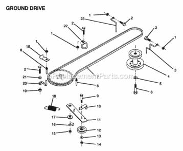 Page G Diagram and Parts List for YPLR110BR 1999 And Before Husqvarna Lawn Tractor