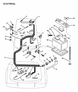 Page C Diagram and Parts List for YPLR120BR 1999 And Before Husqvarna Lawn Tractor