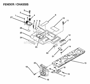 Page E Diagram and Parts List for YPLR120BR 1999 And Before Husqvarna Lawn Tractor