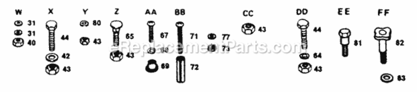 Page J Diagram and Parts List for YPLT120DR 1999 And Before Husqvarna Lawn Tractor