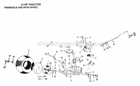 Page P Diagram and Parts List for YPLT120DR 1999 And Before Husqvarna Lawn Tractor