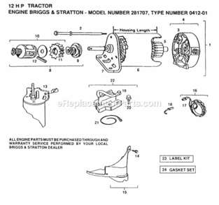 Part Location Diagram of 490324 Husqvarna Cover, Starter