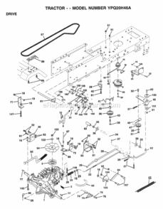 Page C Diagram and Parts List for YPQ20H46A 1999 Husqvarna Lawn Tractor