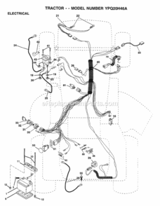 Page D Diagram and Parts List for YPQ20H46A 1999 Husqvarna Lawn Tractor