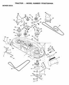 Page E Diagram and Parts List for YPQGT20H46A 1999 Husqvarna Lawn Tractor