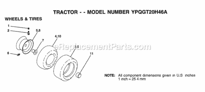 Page H Diagram and Parts List for YPQGT20H46A 1999 Husqvarna Lawn Tractor