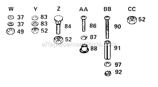 Page G Diagram and Parts List for YT140AR 1999 And Before Husqvarna Lawn Tractor