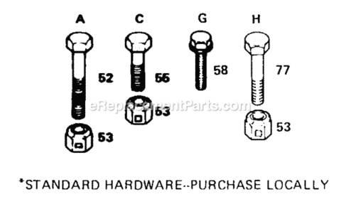 Page H Diagram and Parts List for YT140AR 1999 And Before Husqvarna Lawn Tractor