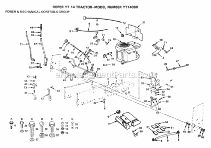 Page I Diagram and Parts List for YT140BR 1999 And Before Husqvarna Lawn Tractor