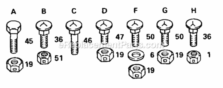 Page F Diagram and Parts List for YT160BR 1999 And Before Husqvarna Lawn Tractor