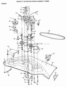 Page H Diagram and Parts List for YT160BR 1999 And Before Husqvarna Lawn Tractor