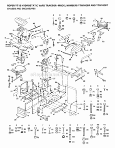 Page A Diagram and Parts List for YTH160BR 1999 And Before Husqvarna Lawn Tractor