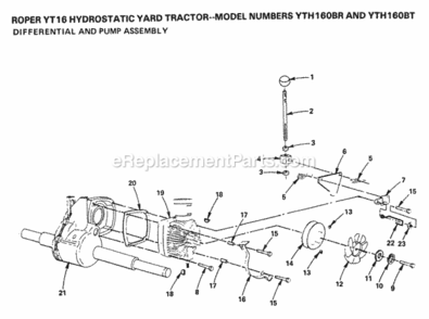 Page B Diagram and Parts List for YTH160BT 1999 And Before Husqvarna Lawn Tractor