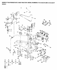 Page A Diagram and Parts List for YTH160CR 1999 And Before Husqvarna Lawn Tractor