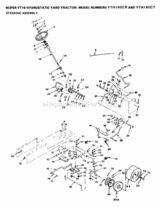 Page M Diagram and Parts List for YTH160CR 1999 And Before Husqvarna Lawn Tractor