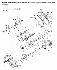 Page N Diagram and Parts List for YTH160CR 1999 And Before Husqvarna Lawn Tractor