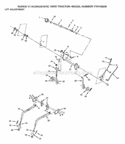 Part Location Diagram of 121001X Husqvarna Shaft Lift