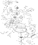 Mower Deck Diagram and Parts List for YTH21K46  Husqvarna Lawn Tractor