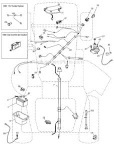 Electrical Diagram and Parts List for YTH22V46  Husqvarna Lawn Tractor