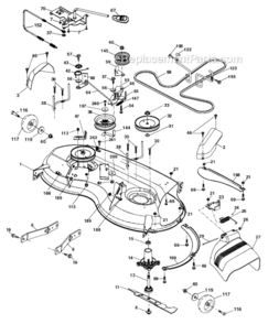 Mower_Deck Diagram and Parts List for YTH22V46  Husqvarna Lawn Tractor