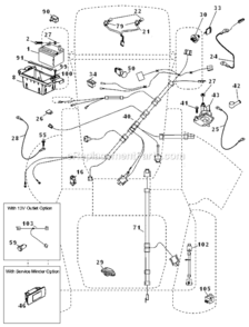 Electrical Diagram and Parts List for YTH2348 96045000504 Husqvarna Lawn Tractor