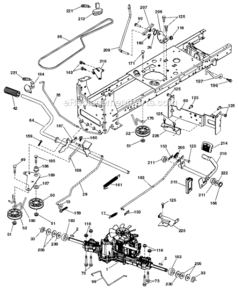 Drive Diagram and Parts List for YTH2348  Husqvarna Lawn Tractor