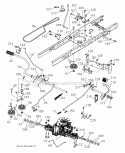 Drive Diagram and Parts List for YTH23V48-96043008600  Husqvarna Lawn Tractor