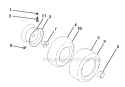 Wheels  Tires Diagram and Parts List for YTH24V48LS 2011-01 - 96043011601 Husqvarna Lawn Tractor