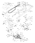 Drive Diagram and Parts List for YTH24V48LS 2011-01 - 96043011601 Husqvarna Lawn Tractor