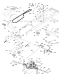 Drive Diagram and Parts List for YTH24V48LS 2011-07 - 96043011602 Husqvarna Lawn Tractor