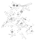 Mower DeckCutting Deck Diagram and Parts List for YTH24V48LS 2011-07 - 96043011602 Husqvarna Lawn Tractor