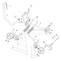 Mower Lift Lever Diagram and Parts List for YTH24V48LS 2011-07 - 96043011602 Husqvarna Lawn Tractor