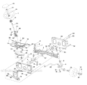 Steering Diagram and Parts List for YTH24V48LS 2011-07 - 96043011602 Husqvarna Lawn Tractor