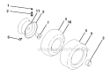 Wheels  Tires Diagram and Parts List for YTH24V48LS 2011-08 - 96043011603 Husqvarna Lawn Tractor