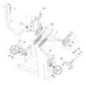 Mower Lift Lever Diagram and Parts List for YTH24V48LS 2011-08 - 96043011603 Husqvarna Lawn Tractor