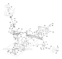 Steering Diagram and Parts List for YTH24V48LS 2011-08 - 96043011603 Husqvarna Lawn Tractor